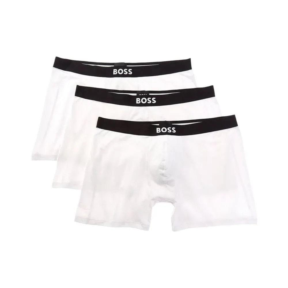 Hugo Boss Mens Boss  Set Of 3 Boxer Brief, White